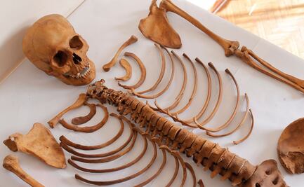 A sólo 40 centímetros del pavimento, descubren restos de una mujer tejedora de hace 600 años