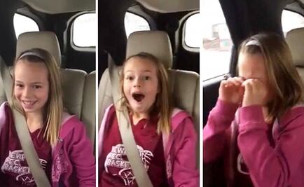 "Lo amo"; niña llora al saber que conocerá a Trump