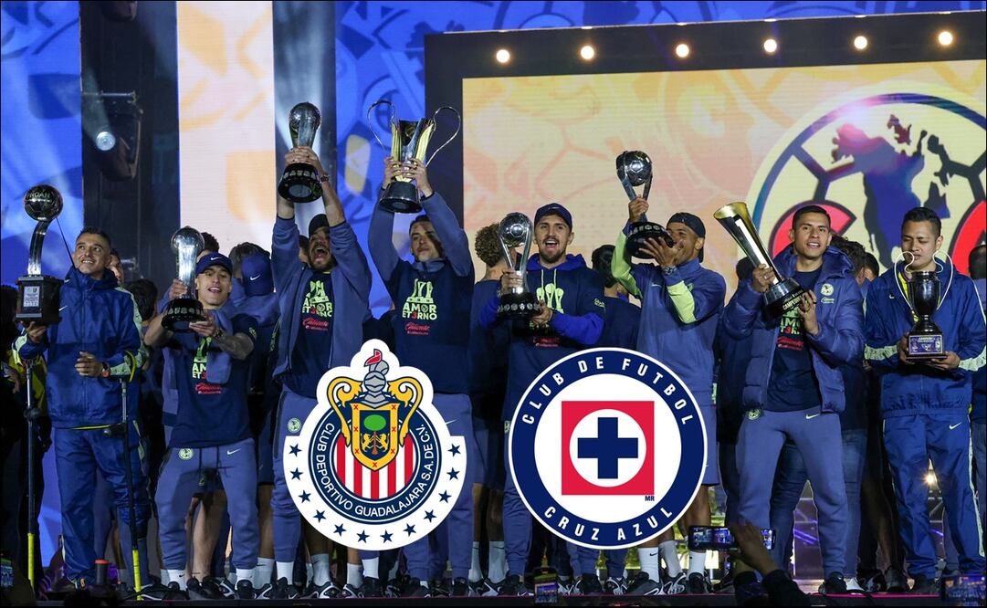 Dejan recado para Chivas y Cruz Azul en el festejo del América; "que chin... a su madre", gritó un jugador - Foto: Luis Camacho / EL UNIVERSAL