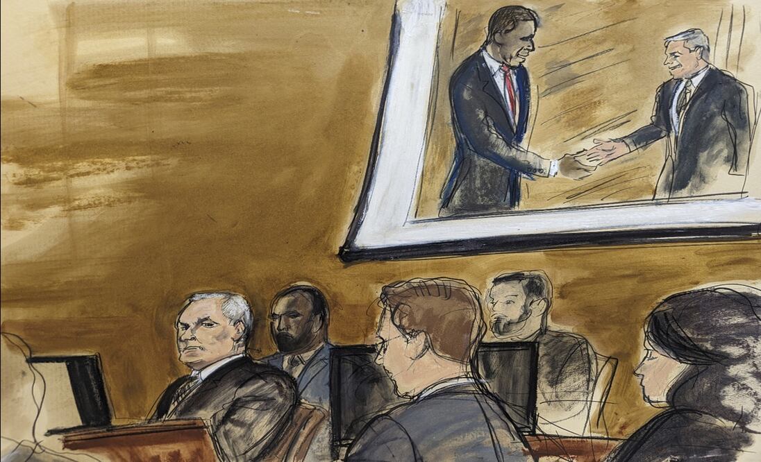 Genaro García Luna durante su juicio en Nueva York, EU. Foto: AP