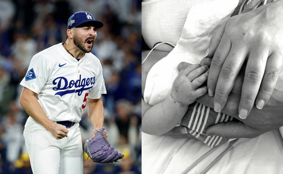 Alex Vesia lamenta la muerte de su bebé; ésta es la triste razón por la que se perdió la Serie Mundial con los Dodgers - Foto: AFP y @alexvesia en Instagram