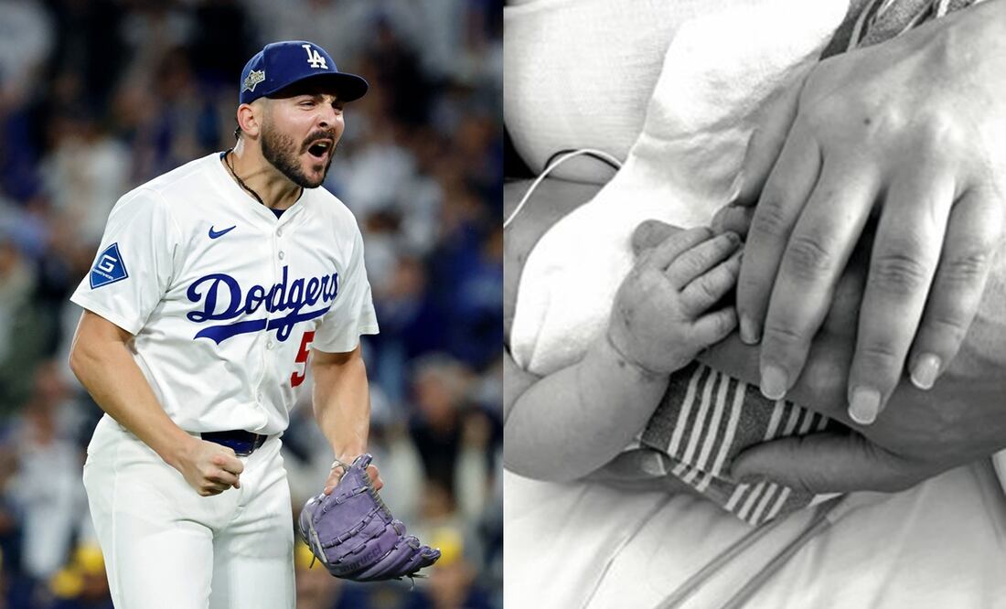 Alex Vesia lamenta la muerte de su bebé; ésta es la triste razón por la que se perdió la Serie Mundial con los Dodgers - Foto: AFP y @alexvesia en Instagram