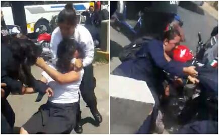 Video muestra agresión de policías a alumnas del bachillerato en Neza