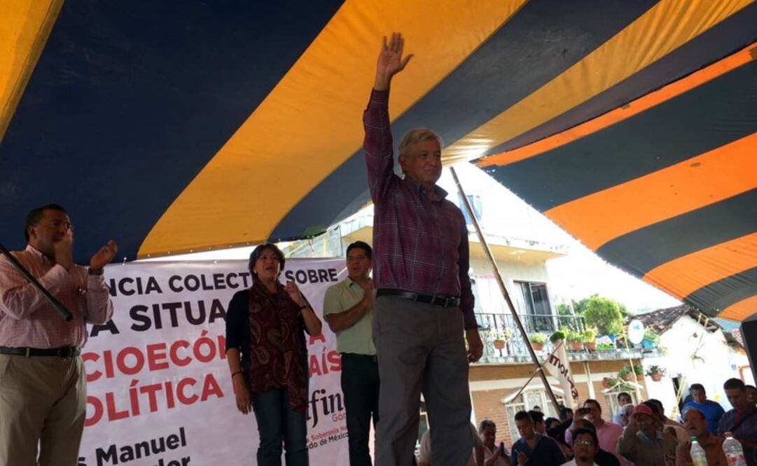 El tabasqueño continuó su gira por municipios del oriente del Estado de México. /Especial