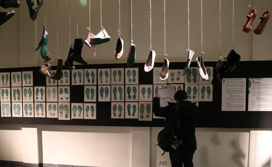 Fotografía facilitada por la Organización Justice and Peace de Huellas de la Memoria", una exposición que homenajea a las víctimas de las desapariciones forzadas en América Latina. Foto: EFE