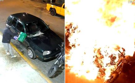 VIDEO: Captan a sujeto prendiendo fuego a camioneta y moto en Cuautitlán Izcalli