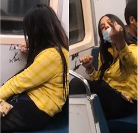 "¿También rayas las paredes de tu cuarto, amiga?": surge “Lady Rayones” del Metro