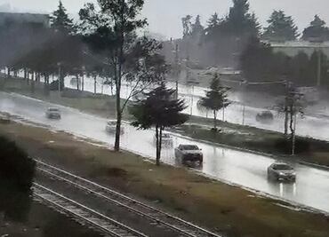 Reportan caída de aguanieve en Edomex