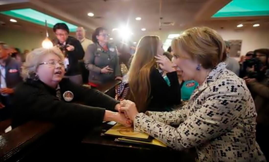 Cruz's vice-presidential candidate Carly Fiorina met with voters in Indiana. (Photo: AP)