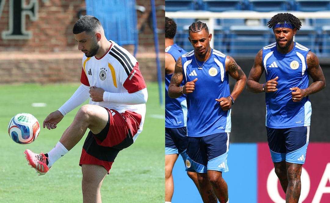 Alemania y Curazao en entrenamiento, de cara a su debut en el Mundial de 2026 - Foto: AFP