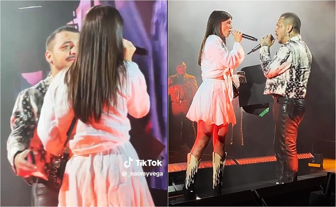 Christian Nodal subió al escenario a Naomy Vega, una fanática española, que le pidió interpretar con él una canción.
Fotos: TikTok