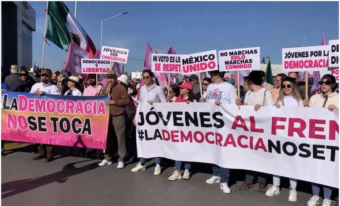 Marcha de la Democracia en Chihuahua 18 de febrero 2024. Foto: Archivo/ EL UNIVERSAL