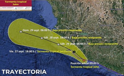 Tormenta tropical John toca tierra en Aquila, Michoacán