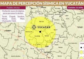 Se registra sismo cerca de Ticul, Yucatán; no reportan daños ni personas lesionadas