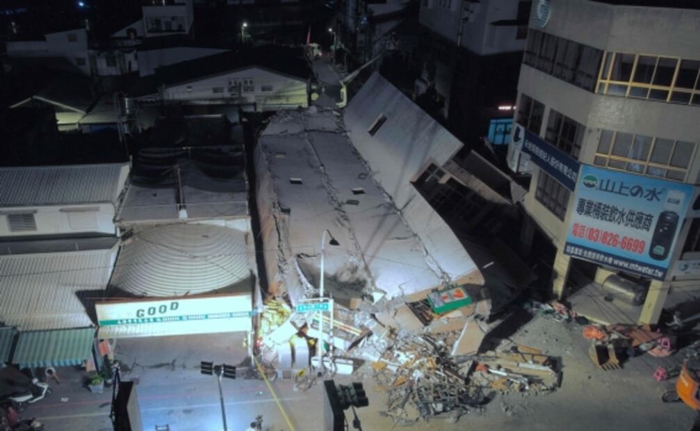 Sismo de 6.8 grados golpea gran parte de Taiwán 