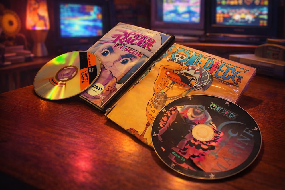 Hace más de 20 años era normal que plazas y tianguis capitalinos tuvieran comercios dedicados a la venta de discos DVD pirata.  En esa época, parte del mercado eran las series y películas de ánime que hoy son objeto de nostalgia. Imagen: Germán Sánchez/EL UNIVERSAL.