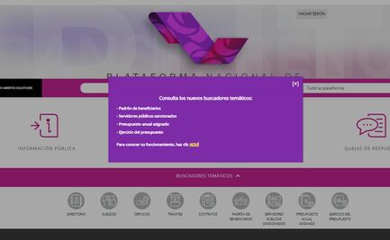 Inai lanza cuatro nuevos buscadores temáticos de la Plataforma Nacional de Transparencia
