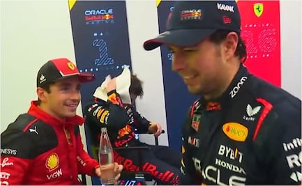 Checo Pérez y Charles Leclerc protagonizan divertido momento en el GP de Azerbaiyán