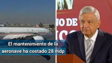 AMLO ha ofrecido que el avión presidencial sea pagado en especie