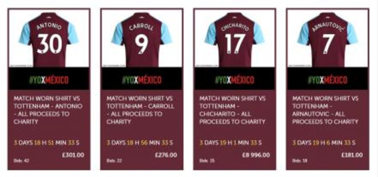 Subasta por playera de 'Chicharito', cerca de los 200 mil pesos