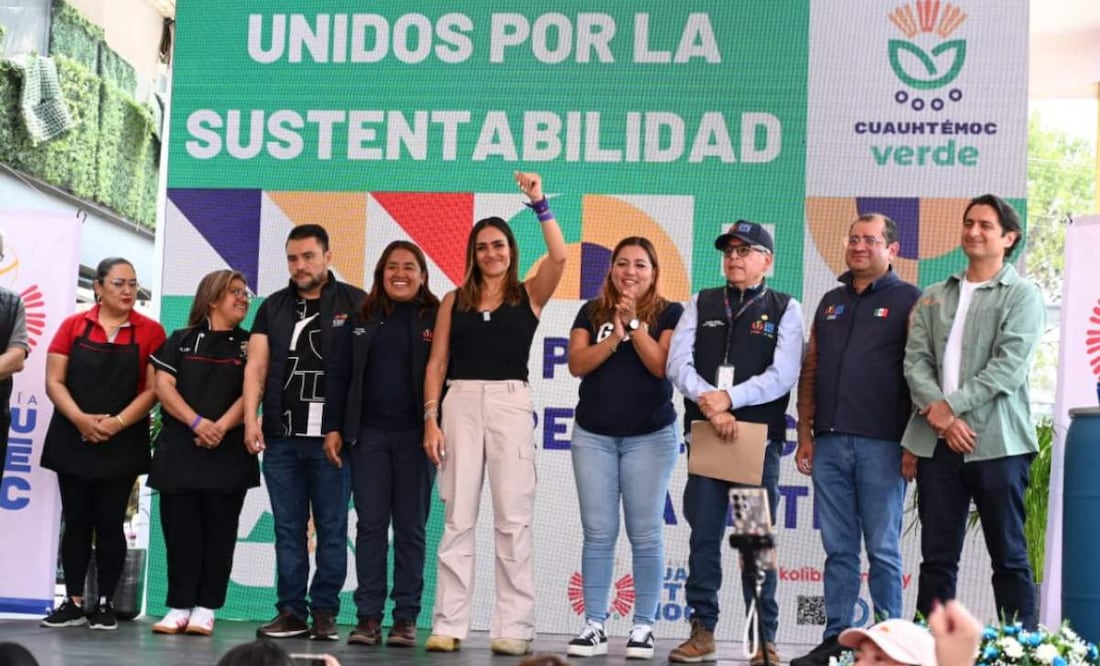 Instalan 35 puntos de recolección de aceite en el mercado Martínez de la Torre, alcaldía Cuauhtémoc (07/09/2025). Foto: Especial