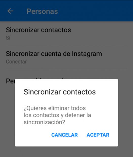 Evita que Facebook tenga acceso a tu agenda de contactos