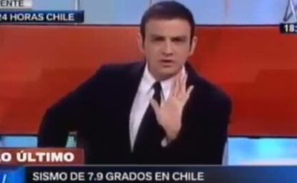 Chile: Réplica de terremoto sorprende en noticiario