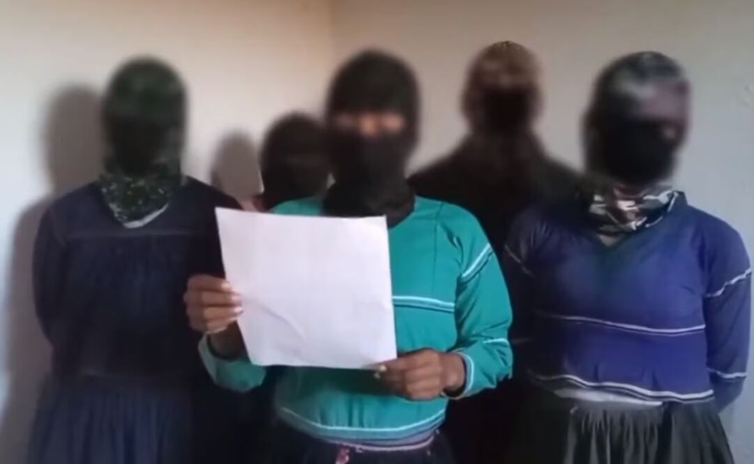 Mujeres wixárika piden ayuda a "El Mencho". Foto: Especial