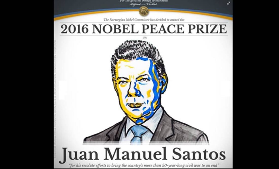 El presidente de Colombia, Juan Manuel Santos (@NobelPrize)
