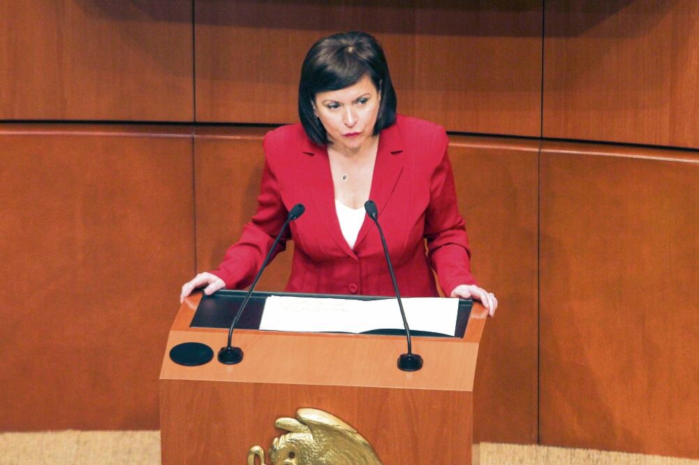La senadora Cristina Díaz (PRI) detalló que los cambios a la Ley General de Víctimas incluyen reglas que mejoran la coordinación institucional. (FOTO: GERMÁN GARCÍA. EL UNIVERSAL)