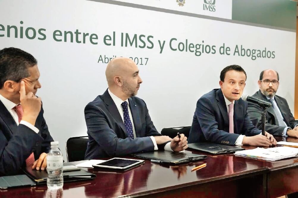 El director del IMSS, Mikel Arriola, firmó convenios con la Barra Mexicana Colegio de Abogados AC, el Ilustre y Nacional Colegio de Abogados de México y la Asociación Nacional de Abogados de Empresas, Colegio de Abogados AC (IMSS)