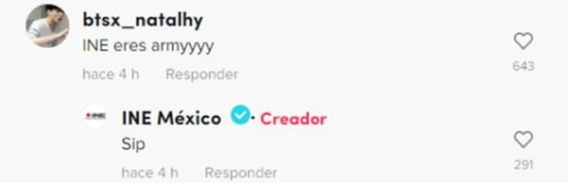 INE utiliza a los BTS en sus videos de Tiktok y se vuelve viral