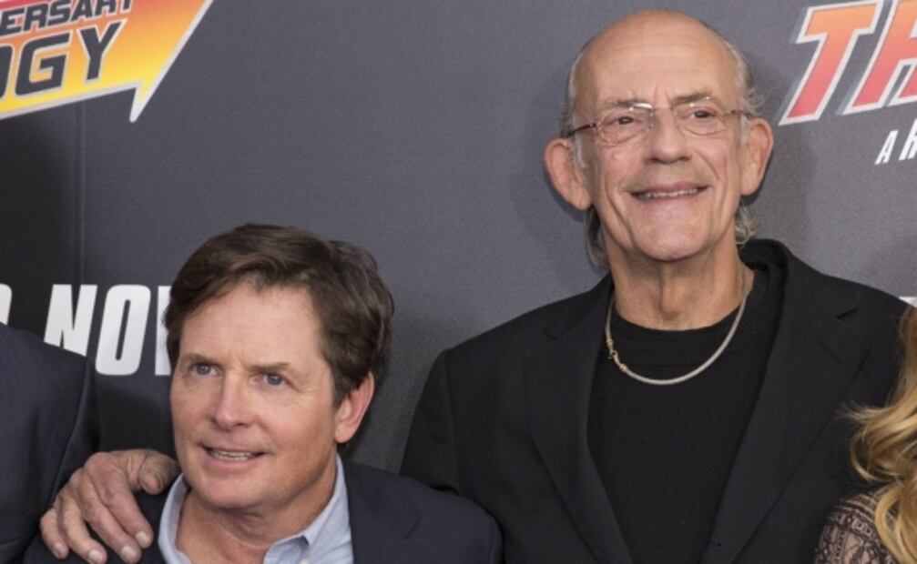 Marty McFly y el Dr. Brown, de "Volver al Futuro", se reencuentran