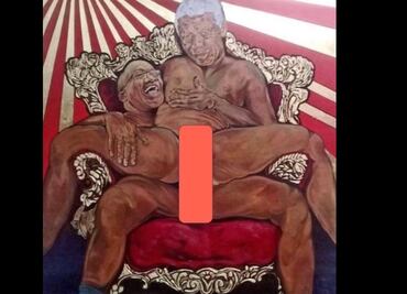 Cuadro en el que sodomizan a Mandela crea polémica