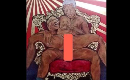 Cuadro en el que sodomizan a Mandela crea polémica