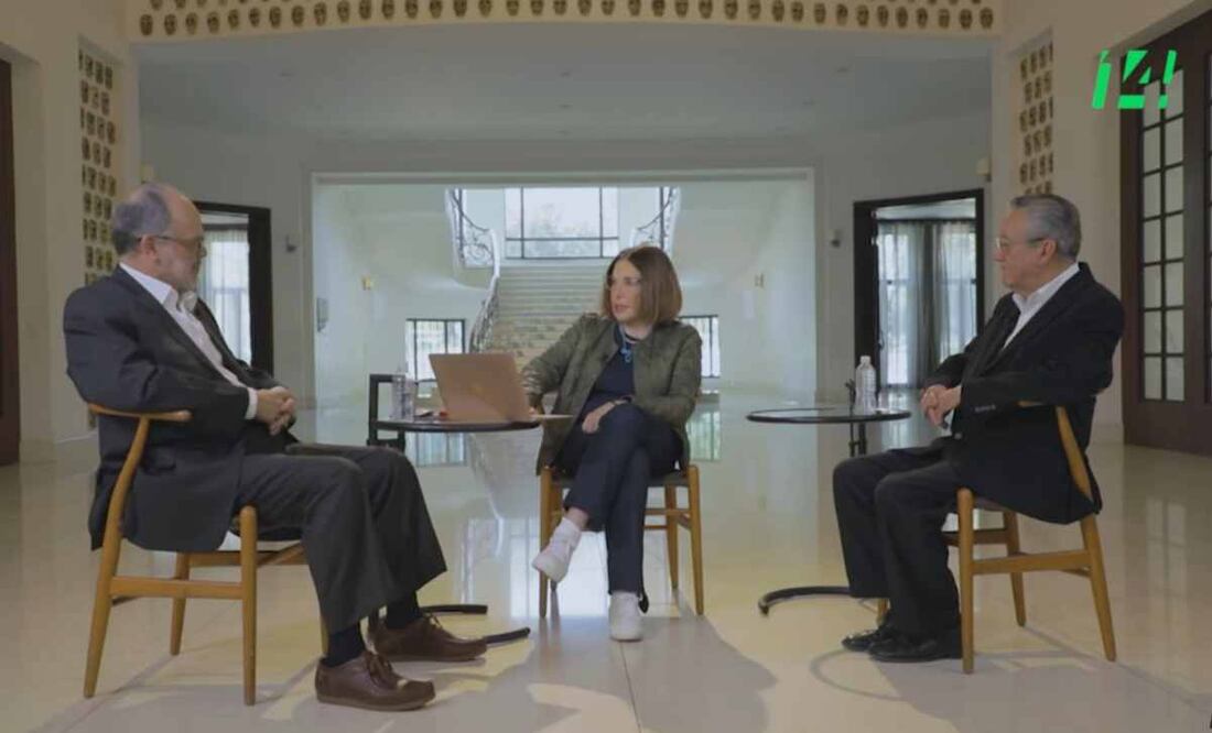 Rubén Ruiz Guerra, Sabina Berman y Bernardo Barranco en el programa Largo Aliento. Foto: Captura de pantalla