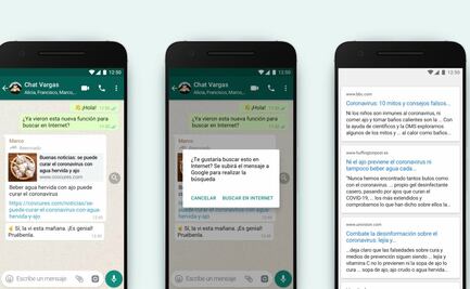 Nueva función en WhatsApp, comprueba la veracidad de los mensajes que te reenvían