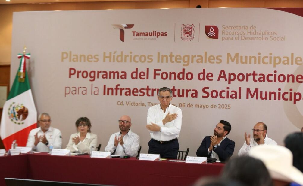 Américo Villarreal resalta plan de Tamaulipas en obras de agua potable; destaca trabajos de alcantarillado y drenaje. Foto: Especial