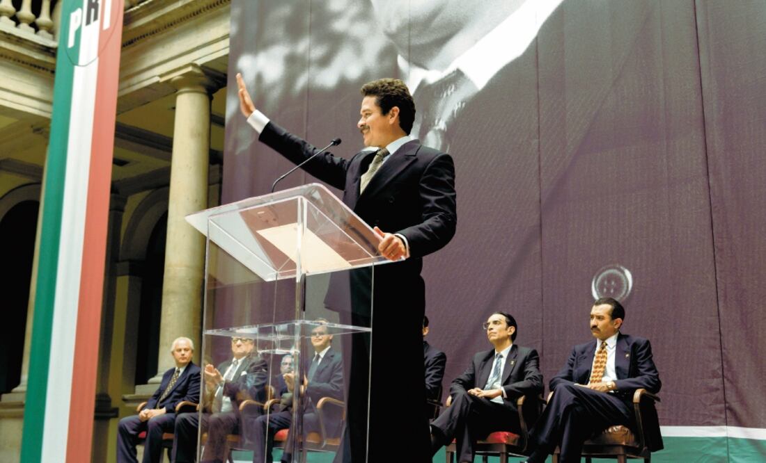 Jorge A. Jiménez, quien estuvo en la serie Narcos , hace el papel de Colosio y aparece en un episodio (FOTOS: NETFLIX Y ARCHIVO EL UNIVERSAL)