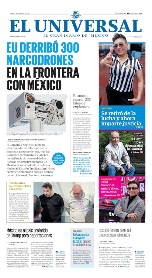 Portada impresa del 5 de septiembre de 2026