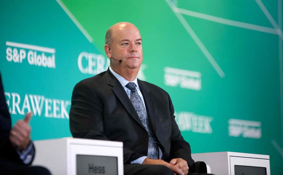 Ryan Lance, presidente y director ejecutivo de ConocoPhillips, habla durante CERAWeek, una conferencia internacional sobre energía, organizada por S&P Global. Foto: AFP