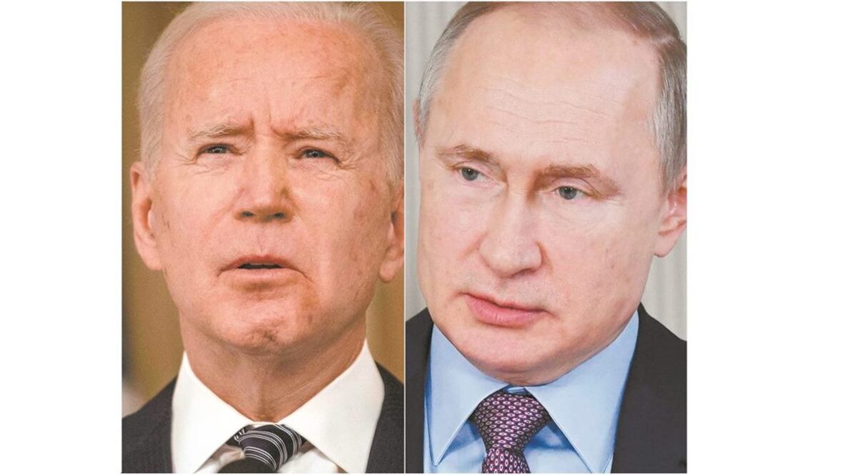El presidente Joe Biden dijo que el mandatario Vladimir Putin “pagará un precio” por haber intentado interferir en las elecciones de 2020. Foto: Eric Baradat y Alexey Nikolsky/ AFP.