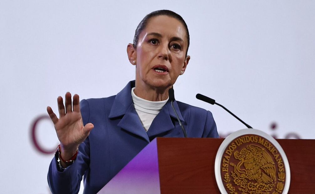 La presidenta Sheinbaum Pardo aseguró que ha habido una parte importante de incautación de armas, además que reconoció la “mano dura” del mandatario estadounidense, Donald Trump, a la entrada de armas de Estados Unidos a México. Foto: Berenice Fregoso / EL UNIVERSAL