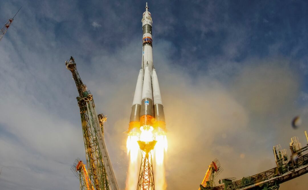 Momento del despegue a la Estación Espacial Internacional Foto: REUTERS/Shamil Zhumatov