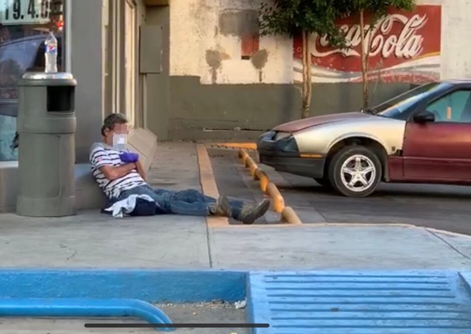 Foto: Tomada del video / El sujeto fue localizado en malas condiciones 