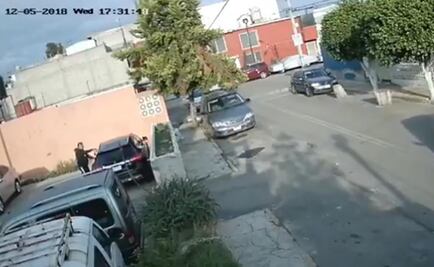 Sujeto captado en Bosques de Aragón intentó asaltar a otro automovilista una hora antes