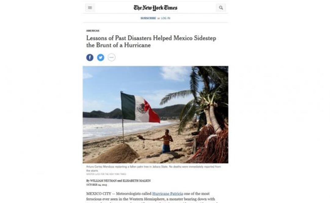 Patricia was expected to be a monster. (Photo: Taken from www.nytimes.com)