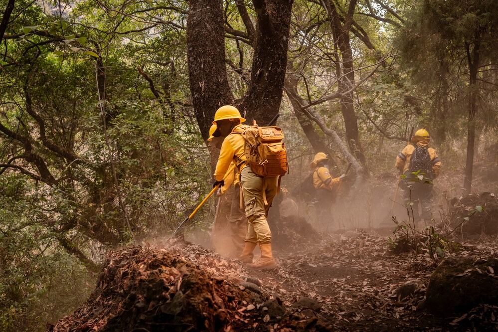 Los cerros del Pueblo Mágico de Tepoztlán, en el estado de Morelos, son presa de tres incendios forestales que han devastado 653.5 hectáreas del Bosque de Agua. (Foto: especial)