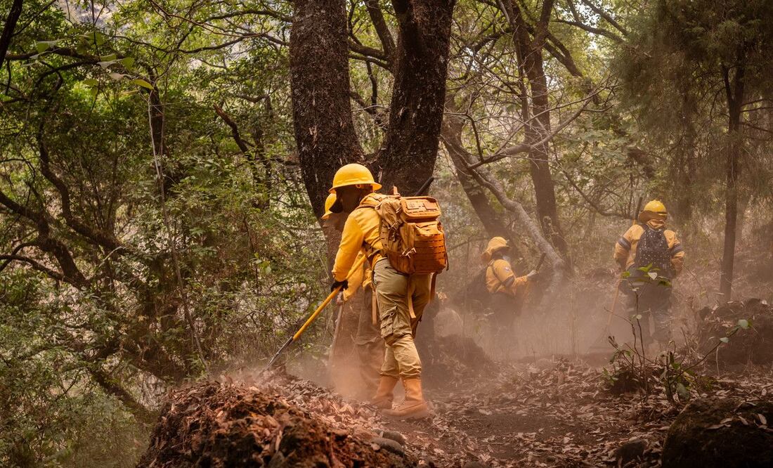 Los cerros del Pueblo Mágico de Tepoztlán, en el estado de Morelos, son presa de tres incendios forestales que han devastado 653.5 hectáreas del Bosque de Agua. (Foto: especial)