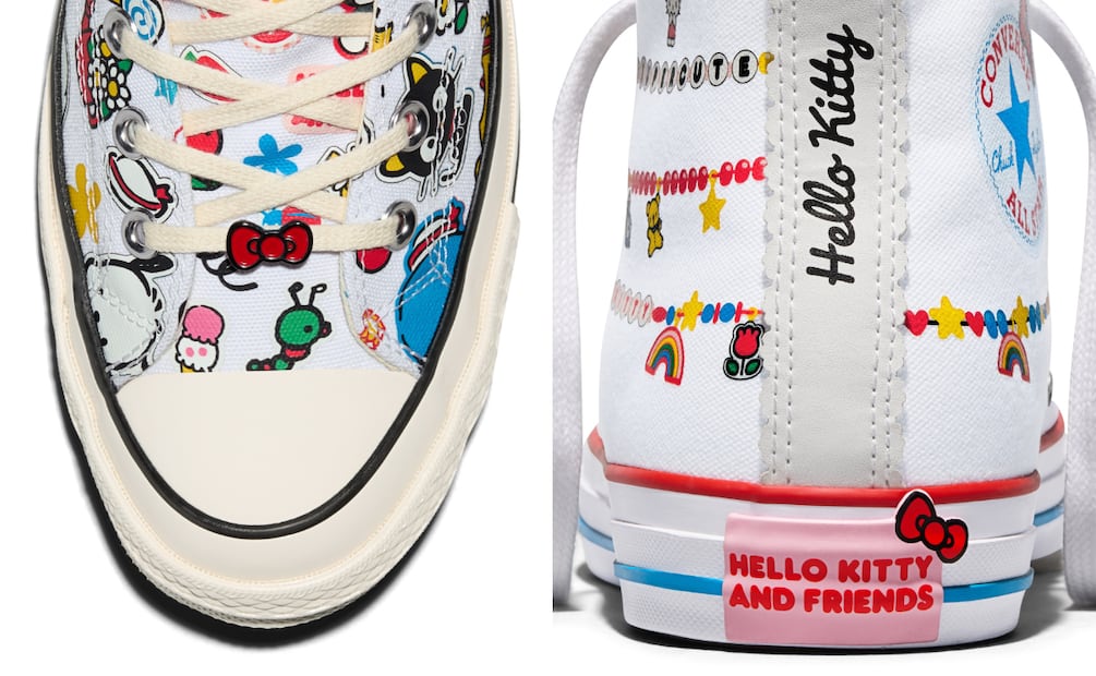 Hello Kitty y Cinnamoroll protagonizan la nueva propuesta de Converse. Foto: Cortesía Converse